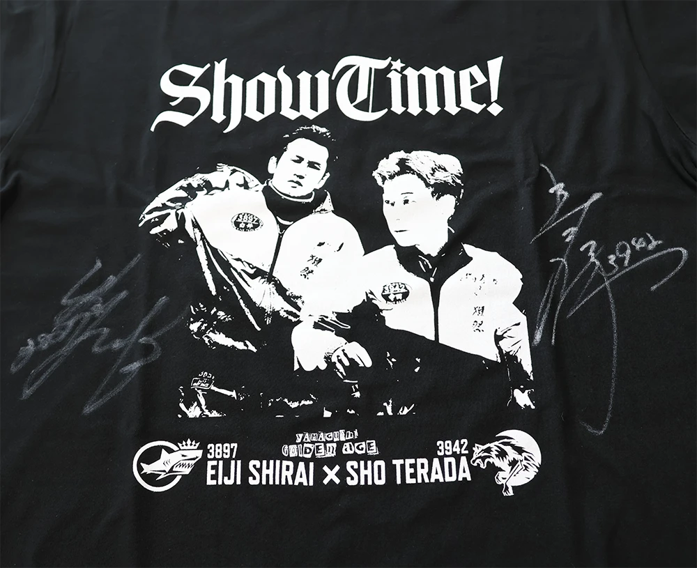 白井英治選手＆寺田祥選手 サイン入り特注Tシャツ